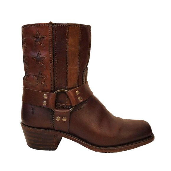 Frye Shoes - FRYE Harness Americana Short Boot Leather 150th Anniversary Western Cowgirl
